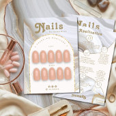 Agate Stone Marble Arch Manicure Display Card Dankeskarte