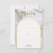 Agate Stone Marble Arch Manicure Display Card Dankeskarte (Vorderseite)