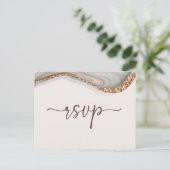 Agate Stone Marble Brautparty Erinnerung UAWG Einladungspostkarte (Stehend Vorderseite)