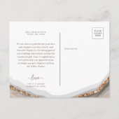 Agate Stone Marble Danke, Postcard Einladungspostkarte (Rückseite)