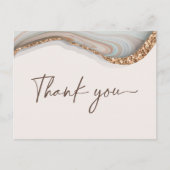 Agate Stone Marble Danke, Postcard Einladungspostkarte (Vorderseite)