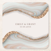 Agate Stone Marble Drink Untersetzer (Vorderseite)