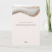Agate Stone marble Ihre Vows Card Karte (Rückseite)