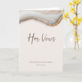 Agate Stone marble Ihre Vows Card Karte (Gelbe Blume)