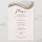 Agate Stone Marble Menu Card (Vorderseite)