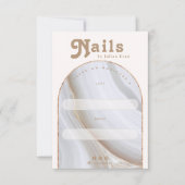 Agate Stone Marble Nail Packaging Display Card Dankeskarte (Vorderseite)