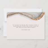 Agate Stone Marble Trauzeugin Card Dankeskarte (Rückseite)