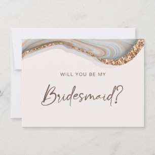 Agate Stone Marble wird meine Bridesmaid Card sein Dankeskarte