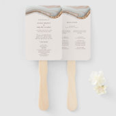 Agate Stone Marble Zeremonie Programm Hand Fan Fächer (Vorne und Hinten)