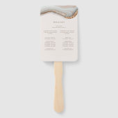 Agate Stone Marble Zeremonie Programm Hand Fan Fächer (Rückseite)