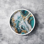 Agate Stone Monogram Aquamarin Uhr<br><div class="desc">Diese realistische Darstellung zeigt die Tiefe,  die Komplexität und den natürlichen Reiz dieses Schmucks und macht es zu einem atemberaubenden Kunstwerk,  das die Schönheit der Natur zum Leben erweckt.</div>