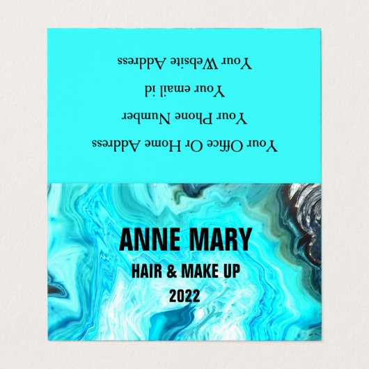 Agate Stone Patterns Abstrakt Classy Stylish Visitenkarten (Außenseite Aufgefaltet)