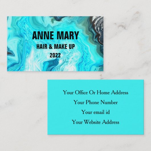 Agate Stone Patterns Abstrakte Klasse Eleganter Sa Visitenkarte (Vorne/Hinten)