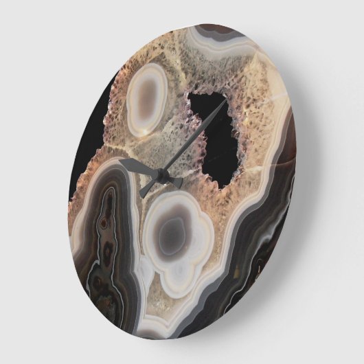 Agate Stone Wall Clock Große Wanduhr (Winkel)