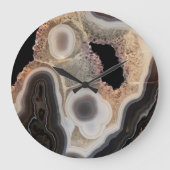 Agate Stone Wall Clock Große Wanduhr (Vorderseite)