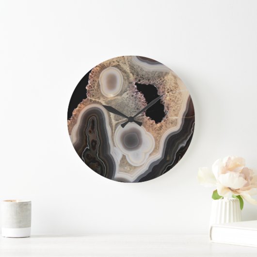 Agate Stone Wall Clock Große Wanduhr (Zuhause)