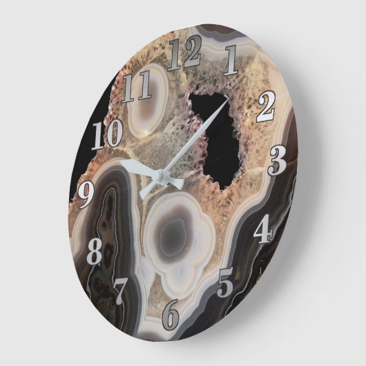 Agate Stone Wall Clock Große Wanduhr (Winkel)