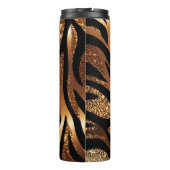 Agate Tiger Glitzer Thermal Tumbler 12oz Thermosbecher (Rückseite)
