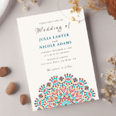 Agate Turquoise Aquamarin & Wine Floral Mandala Ho Einladung