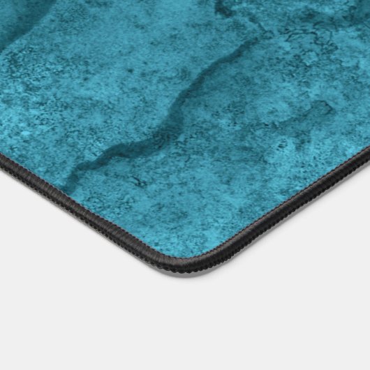 Agate Turquoise Gold Glitzer Marmor Schreibtischunterlage (Ecke)