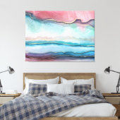 Agate Watercolor Style Leinwanddruck (Insitu (Schlafzimmer))