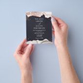 Agate White Rose Gold Hochzeit Flyer (Gruppe)