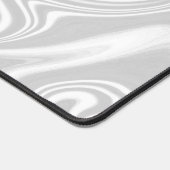 Agate White und Gray Marble Swirl Schreibtischunterlage (Ecke)
