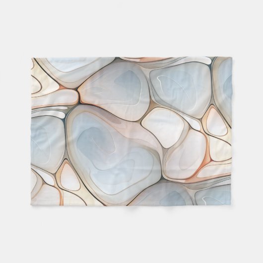 Agates & River Rocks Fleece Blanket (Vorderseite (Horizontal))