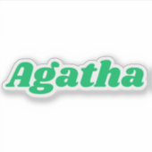 Agatha Aufkleber (Vorderseite)