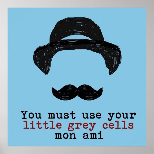 Agatha Christie Hercule Poirot Little Gray Cells Poster (Vorne)