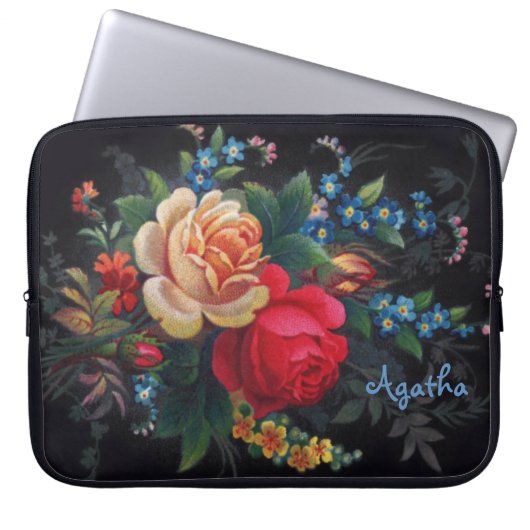 Agatha Viktorianisch Bouquet Neoprene Laptop Sleev Laptopschutzhülle (Vorderseite)