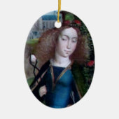 Agatha von Sizilien (Detail; M 070) Keramik Ornament (Vorne)