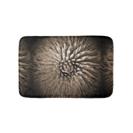 Agave Abstrakt Brown Tan Sepia Plush Bath Mat Badematte