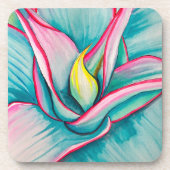 Agave Aquarellkunst Getränkeuntersetzer (Vorderseite)