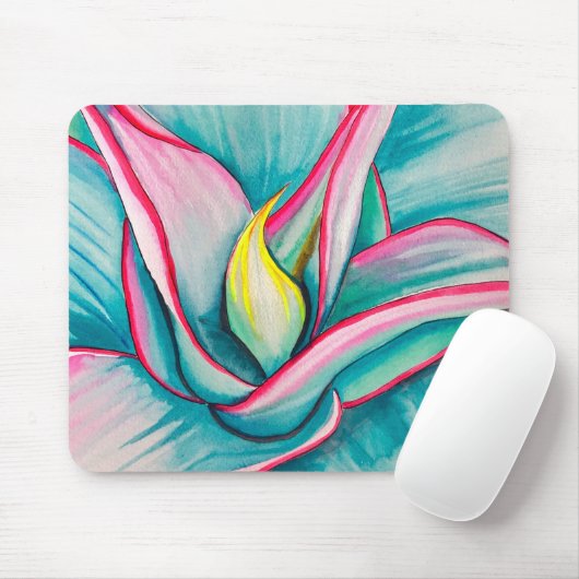 Agave Aquarellkunst Mousepad (Mit Mouse)