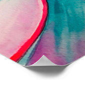 Agave Aquarellkunst Poster (Ecke)