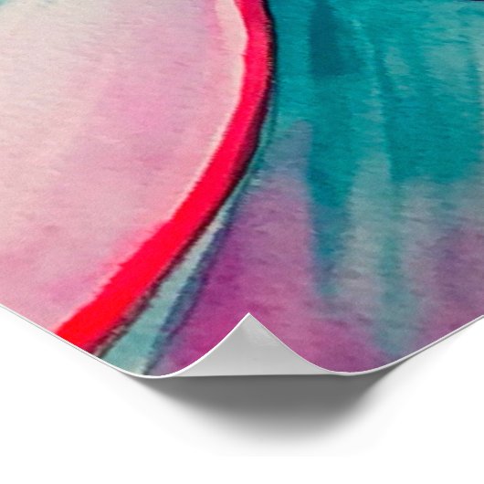 Agave Aquarellkunst Poster (Ecke)