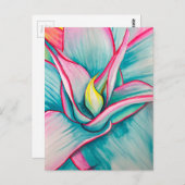 Agave Aquarellkunst Postkarte (Vorne/Hinten)