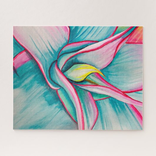 Agave Aquarellkunst Puzzle (Horizontal)