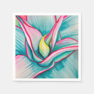 Agave Aquarellkunst Serviette