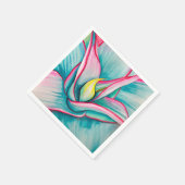 Agave Aquarellkunst Serviette (Ecke)