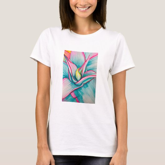 Agave Aquarellkunst T-Shirt (Vorderseite)