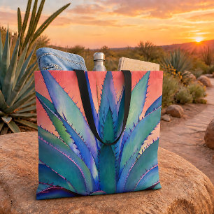 Agave bei Sonnenuntergang Tasche