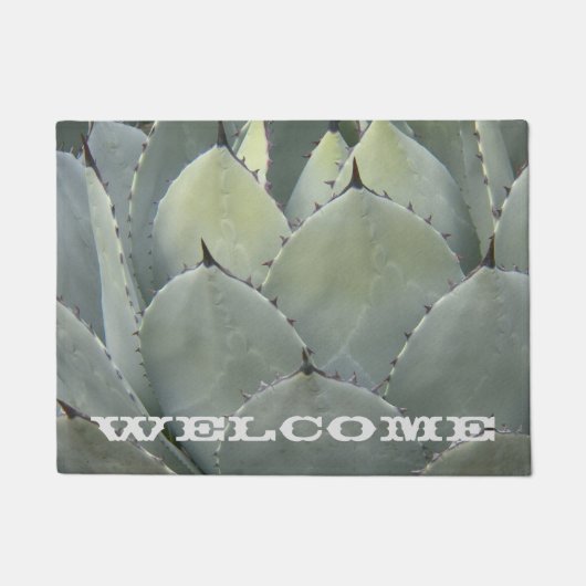 Agave Cactus Pflanze Willkommen Fußmatte (Vorderseite)
