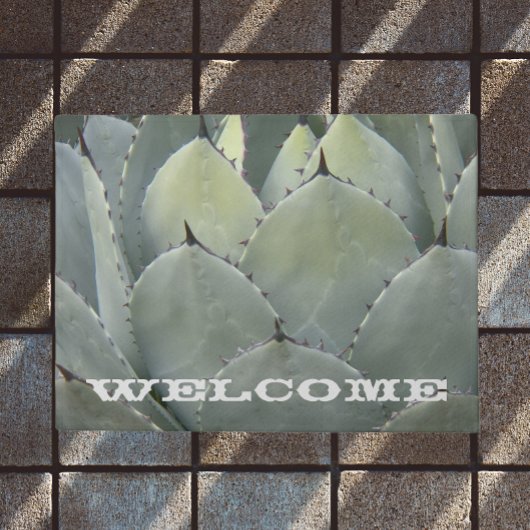 Agave Cactus Pflanze Willkommen Fußmatte