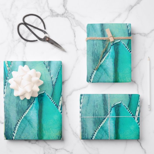 Agave Geschenkpapier Set (Vorderseite)