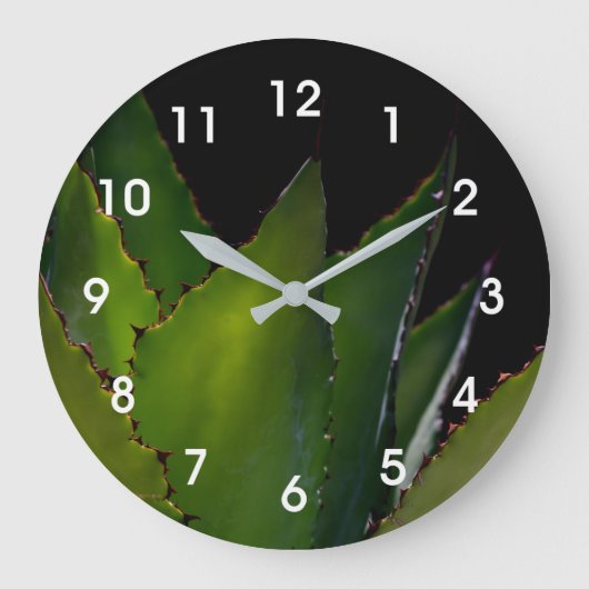 Agave glühen große wanduhr (Vorderseite)