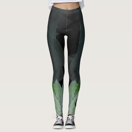 Agave Legging durch Laura Eubanks Leggings (Vorderseite)