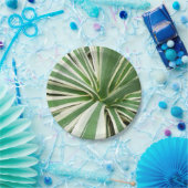 Agave Pflanze grün und weiß gestrichen Pappteller (Party)