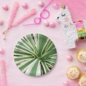 Agave Pflanze grün und weiß gestrichen Pappteller (Party)